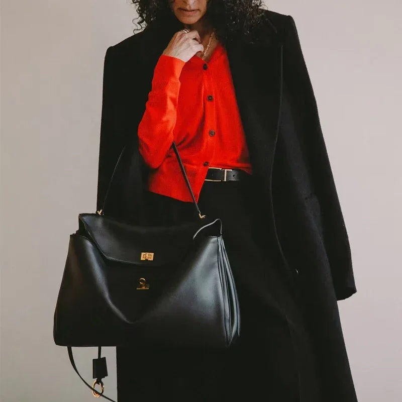 Style Core Aesthetics, New Style Trends - Léonie | Sac à Main en Cuir Lisse Style Core Aesthetics, New Style Trends - Léonie | Sac à Main en Cuir Lisse