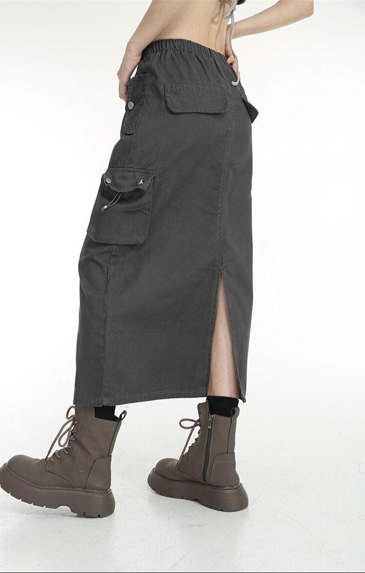 Style Core Aesthetics, New Style Trends - Low Rise Parachute Maxi Skirt Style Core Aesthetics, New Style Trends - Low Rise Parachute Maxi Skirt