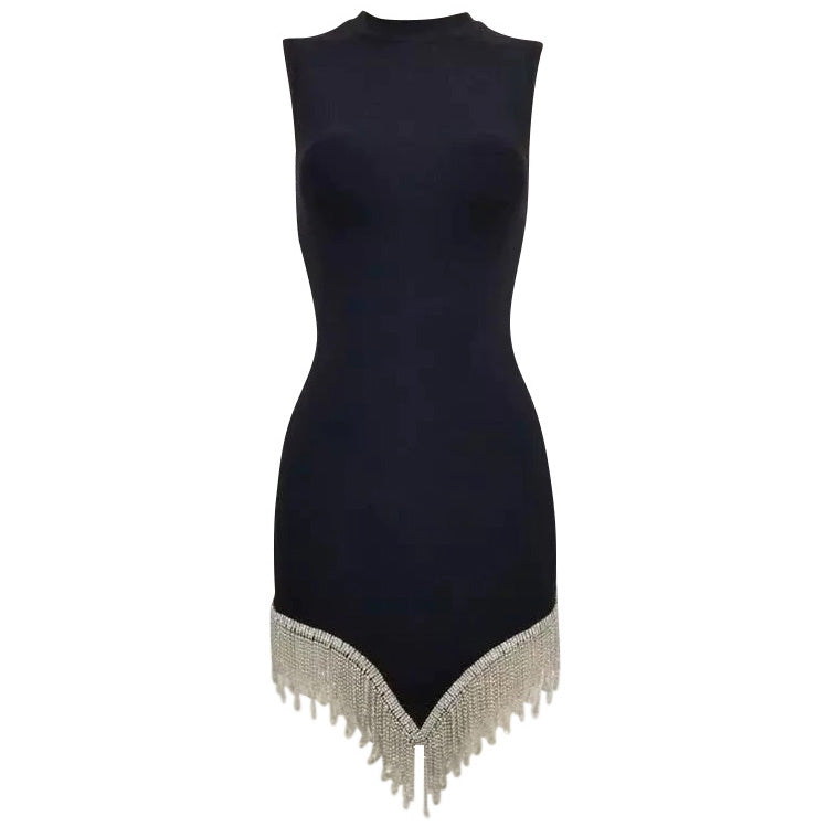 Style Core Aesthetics, New Style Trends - Midnight Rhinestone Fringe Dress Style Core Aesthetics, New Style Trends - Midnight Rhinestone Fringe Dress