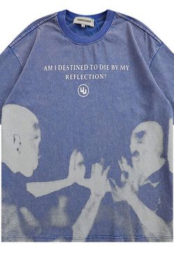 Style Core Aesthetics, New Style Trends - 'Mirror' Cotton T-Shirt