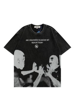 Style Core Aesthetics, New Style Trends - 'Mirror' Cotton T-Shirt