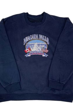 Style Core Aesthetics, New Style Trends - Niagara Falls Embroidery Sweatshirt