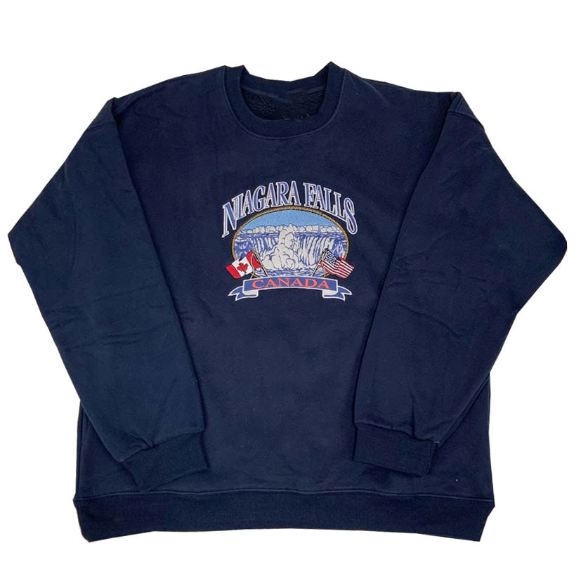 Style Core Aesthetics, New Style Trends - Niagara Falls Embroidery Sweatshirt Style Core Aesthetics, New Style Trends - Niagara Falls Embroidery Sweatshirt