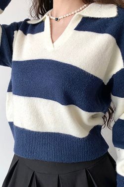 Style Core Aesthetics, New Style Trends - Old Money Striped Pullover