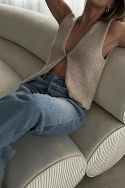 Style Core Aesthetics, New Style Trends - Open Front Knitted Cardigan Vest