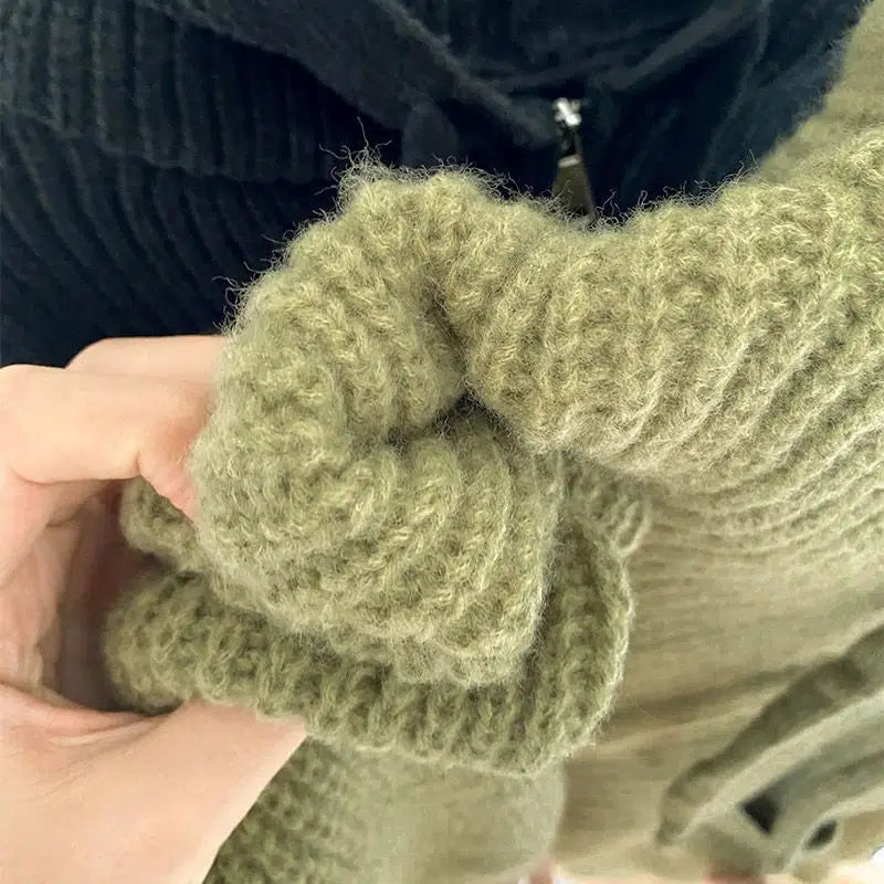 Style Core Aesthetics, New Style Trends - Oversized Knitted Hooded Cardigan Style Core Aesthetics, New Style Trends - Oversized Knitted Hooded Cardigan