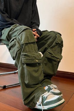 Style Core Aesthetics, New Style Trends - Pantalon Cargo Multi-poches  - Style Vintage Streetwear