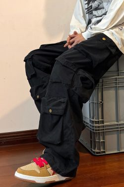 Style Core Aesthetics, New Style Trends - Pantalon Cargo Multi-poches  - Style Vintage Streetwear