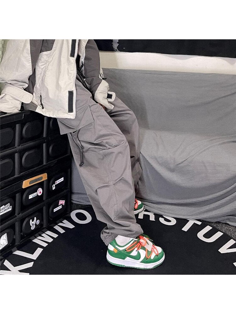 Style Core Aesthetics, New Style Trends - Pantalon Cargo Parachute Baggy Vintage Y2K Style Core Aesthetics, New Style Trends - Pantalon Cargo Parachute Baggy Vintage Y2K