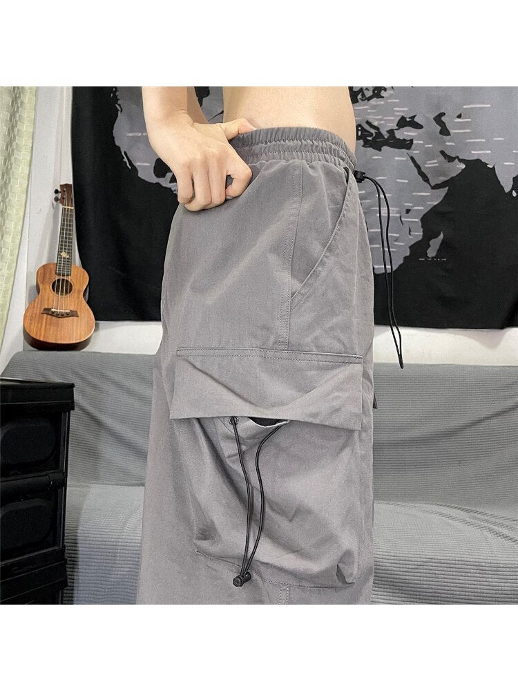 Style Core Aesthetics, New Style Trends - Pantalon Cargo Parachute Baggy Vintage Y2K Style Core Aesthetics, New Style Trends - Pantalon Cargo Parachute Baggy Vintage Y2K