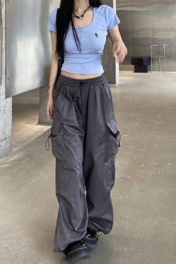 Style Core Aesthetics, New Style Trends - Pantalon Cargo Parachute Y2K