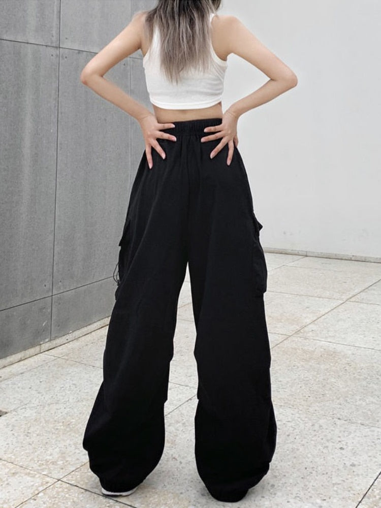 Style Core Aesthetics, New Style Trends - Pantalon Cargo Parachute Y2K Style Core Aesthetics, New Style Trends - Pantalon Cargo Parachute Y2K