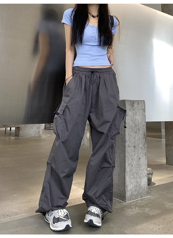 Style Core Aesthetics, New Style Trends - Pantalon Cargo Parachute Y2K Style Core Aesthetics, New Style Trends - Pantalon Cargo Parachute Y2K