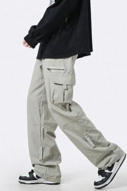 Style Core Aesthetics, New Style Trends - Pantalon Cargo XXL Rétro Y2K