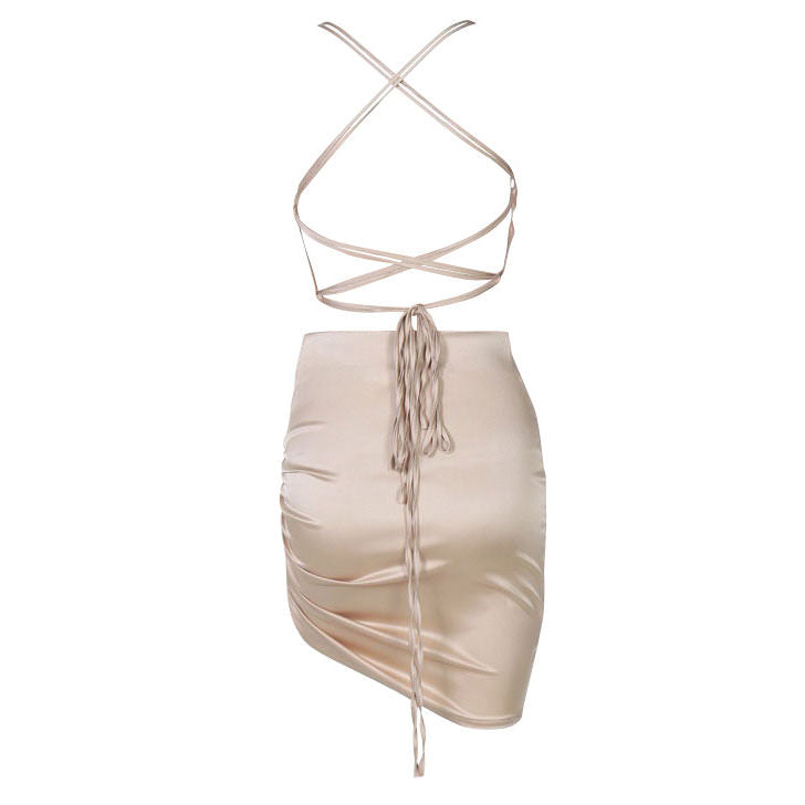 Style Core Aesthetics, New Style Trends - Parisian Lace Up Satin Dress Style Core Aesthetics, New Style Trends - Parisian Lace Up Satin Dress