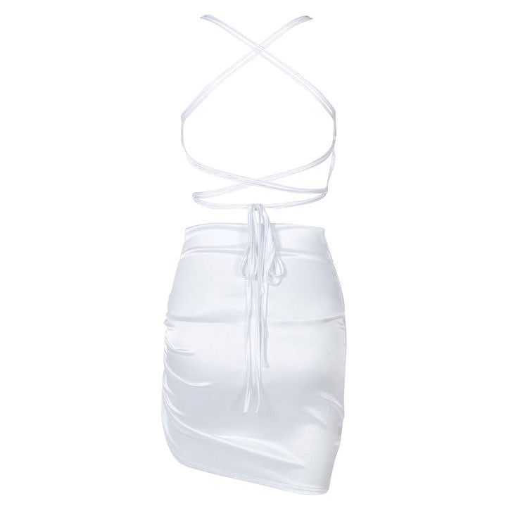 Style Core Aesthetics, New Style Trends - Parisian Lace Up Satin Dress Style Core Aesthetics, New Style Trends - Parisian Lace Up Satin Dress