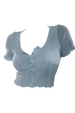 Style Core Aesthetics, New Style Trends - Personality Crisis Ribbed Top