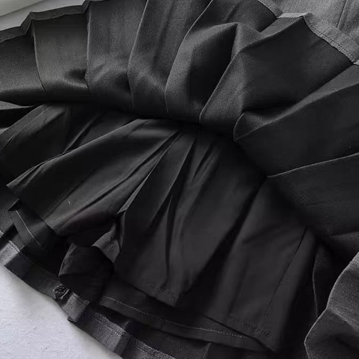 Style Core Aesthetics, New Style Trends - Pleated Mini Dress in Grey Style Core Aesthetics, New Style Trends - Pleated Mini Dress in Grey