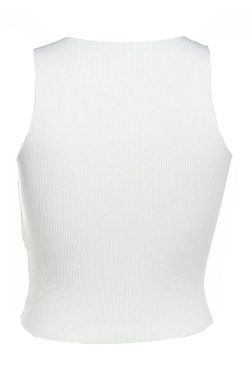 Style Core Aesthetics, New Style Trends - Portrait Mode Button Ribbed Top