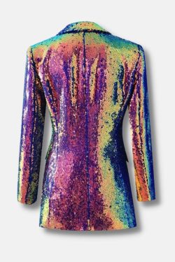 Style Core Aesthetics, New Style Trends - Premium Sequin Long Blazer