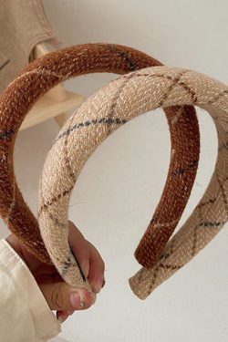 Style Core Aesthetics, New Style Trends - Preppy Aesthetic Plaid Headband