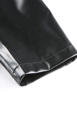 Style Core Aesthetics, New Style Trends - PU Leather Casual Blazer Jacket