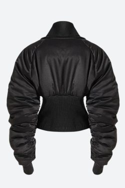 Style Core Aesthetics, New Style Trends - Puffer Corduroy Zip-Up Jacket