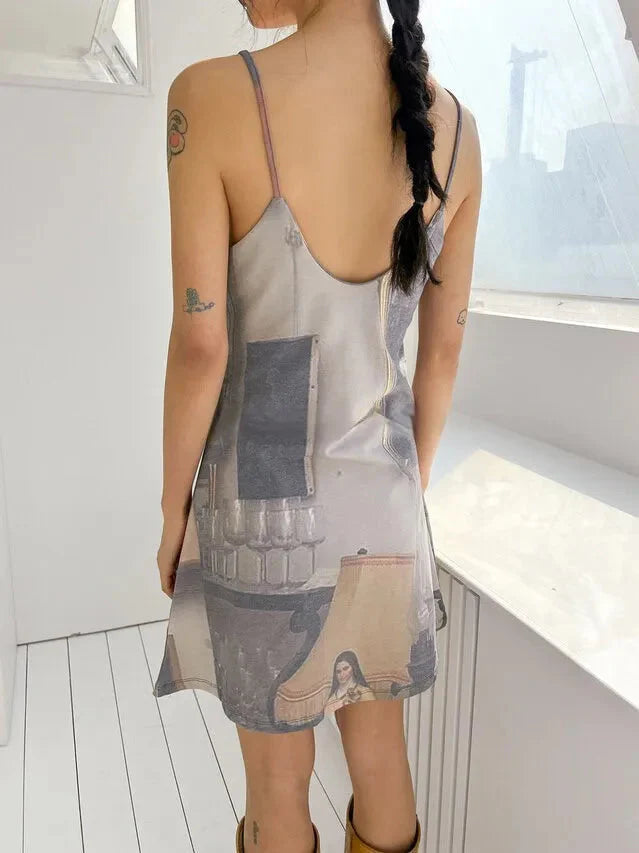 Style Core Aesthetics, New Style Trends - Renaissance Open Back Mini Dress Style Core Aesthetics, New Style Trends - Renaissance Open Back Mini Dress