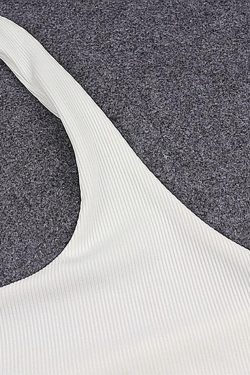 Style Core Aesthetics, New Style Trends - Ribbed Halter Tank Top