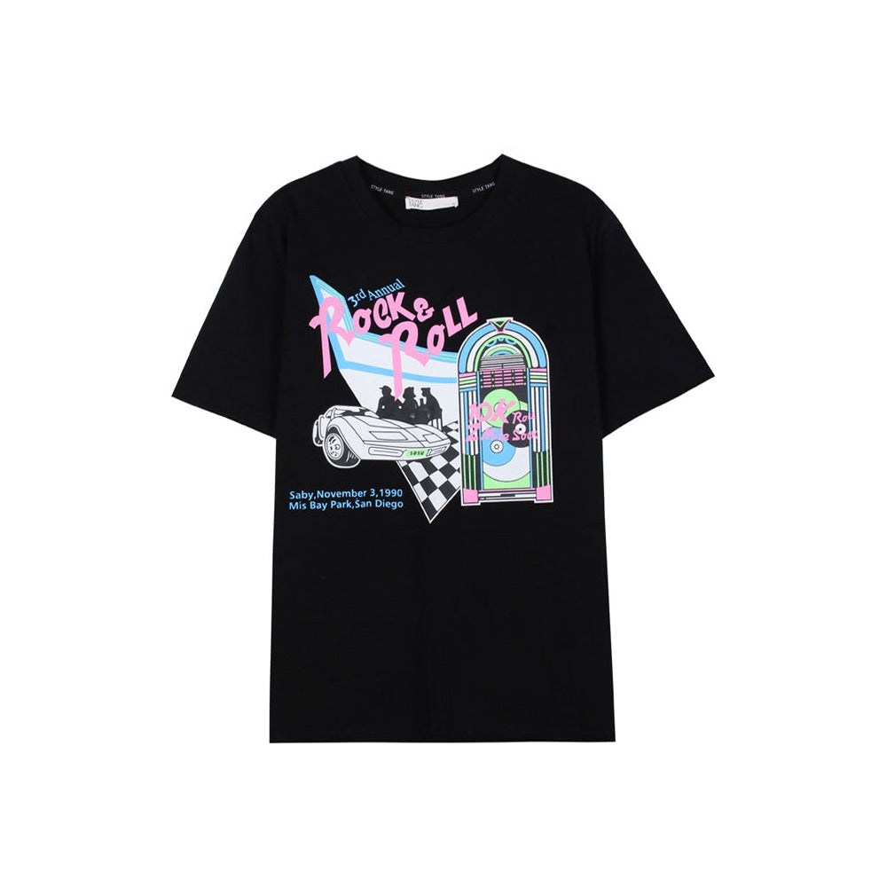 Style Core Aesthetics, New Style Trends - Rock N' Roll Graphique T-Shirt Style Core Aesthetics, New Style Trends - Rock N' Roll Graphique T-Shirt
