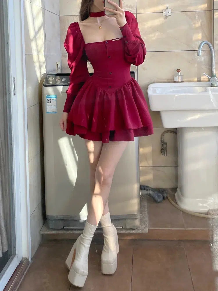 Style Core Aesthetics, New Style Trends - Ruffled Layered Corset Mini Dress Style Core Aesthetics, New Style Trends - Ruffled Layered Corset Mini Dress