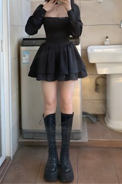 Style Core Aesthetics, New Style Trends - Ruffled Layered Corset Mini Dress