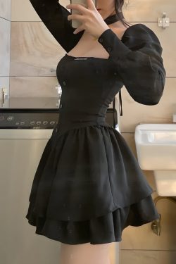 Style Core Aesthetics, New Style Trends - Ruffled Layered Corset Mini Dress