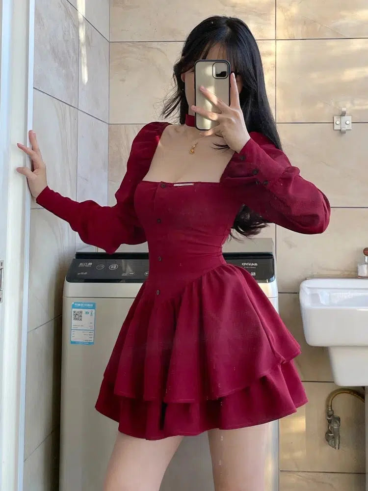 Style Core Aesthetics, New Style Trends - Ruffled Layered Corset Mini Dress Style Core Aesthetics, New Style Trends - Ruffled Layered Corset Mini Dress