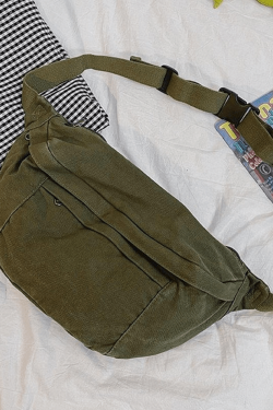 Style Core Aesthetics, New Style Trends - Sac à bandoulière à capacité de lavage vintage