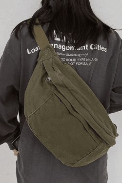 Style Core Aesthetics, New Style Trends - Sac à bandoulière à capacité de lavage vintage