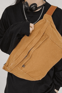 Style Core Aesthetics, New Style Trends - Sac à bandoulière à capacité de lavage vintage