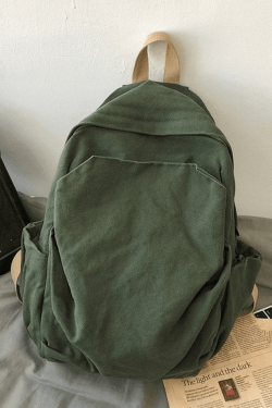 Style Core Aesthetics, New Style Trends - Sac à dos Vintage Wash College School