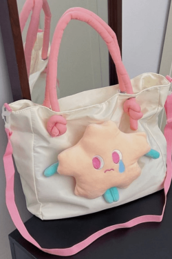 Style Core Aesthetics, New Style Trends - Sac messager grande capacité Star en toile