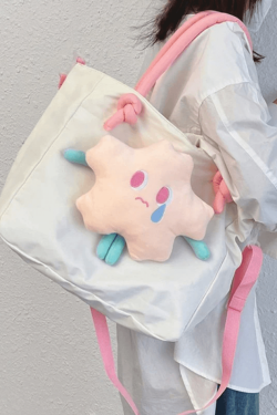 Style Core Aesthetics, New Style Trends - Sac messager grande capacité Star en toile