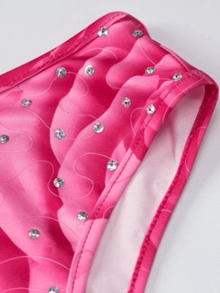 Style Core Aesthetics, New Style Trends - Sequin One Shoulder Floral Crop Tank Top Style Core Aesthetics, New Style Trends - Sequin One Shoulder Floral Crop Tank Top