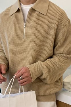 Style Core Aesthetics, New Style Trends - Soft Boy Aesthetic Knit Pullover