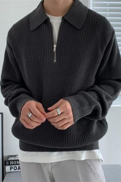 Style Core Aesthetics, New Style Trends - Soft Boy Aesthetic Knit Pullover