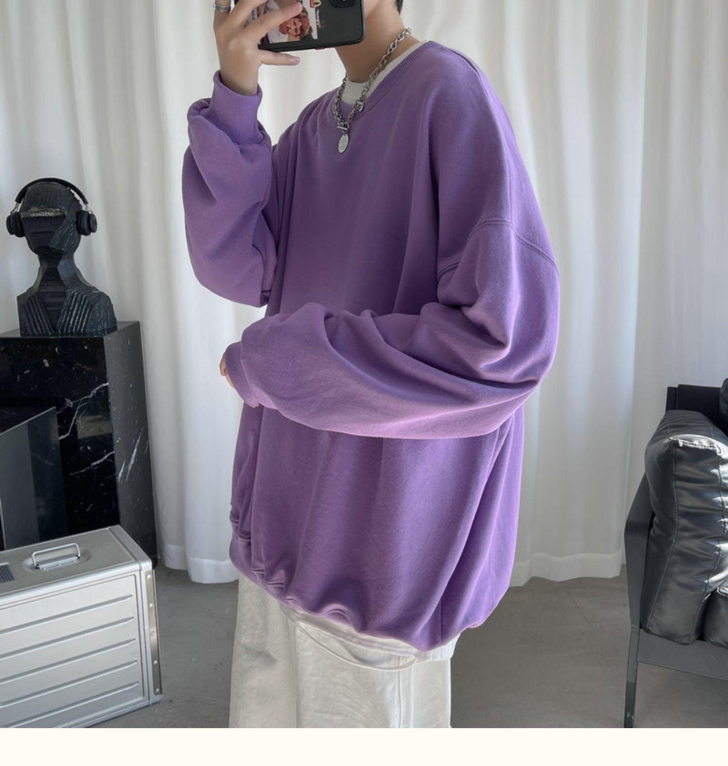 Style Core Aesthetics, New Style Trends - Soft Boy Basic Oversized Sweatshirt Style Core Aesthetics, New Style Trends - Soft Boy Basic Oversized Sweatshirt
