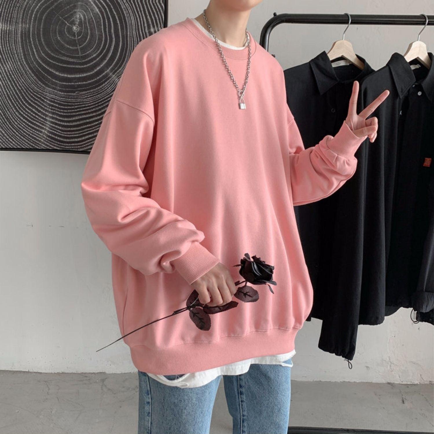 Style Core Aesthetics, New Style Trends - Soft Boy Basic Oversized Sweatshirt Style Core Aesthetics, New Style Trends - Soft Boy Basic Oversized Sweatshirt