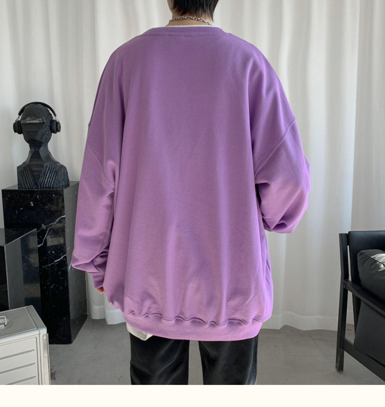 Style Core Aesthetics, New Style Trends - Soft Boy Basic Oversized Sweatshirt Style Core Aesthetics, New Style Trends - Soft Boy Basic Oversized Sweatshirt