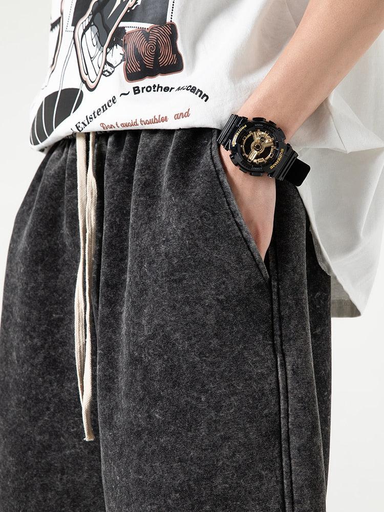 Style Core Aesthetics, New Style Trends - Soft Boy Drawstring Waist Sweatshort Style Core Aesthetics, New Style Trends - Soft Boy Drawstring Waist Sweatshort