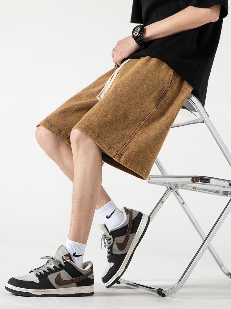 Style Core Aesthetics, New Style Trends - Soft Boy Drawstring Waist Sweatshort Style Core Aesthetics, New Style Trends - Soft Boy Drawstring Waist Sweatshort