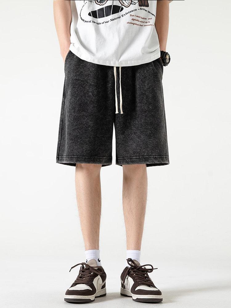 Style Core Aesthetics, New Style Trends - Soft Boy Drawstring Waist Sweatshort Style Core Aesthetics, New Style Trends - Soft Boy Drawstring Waist Sweatshort