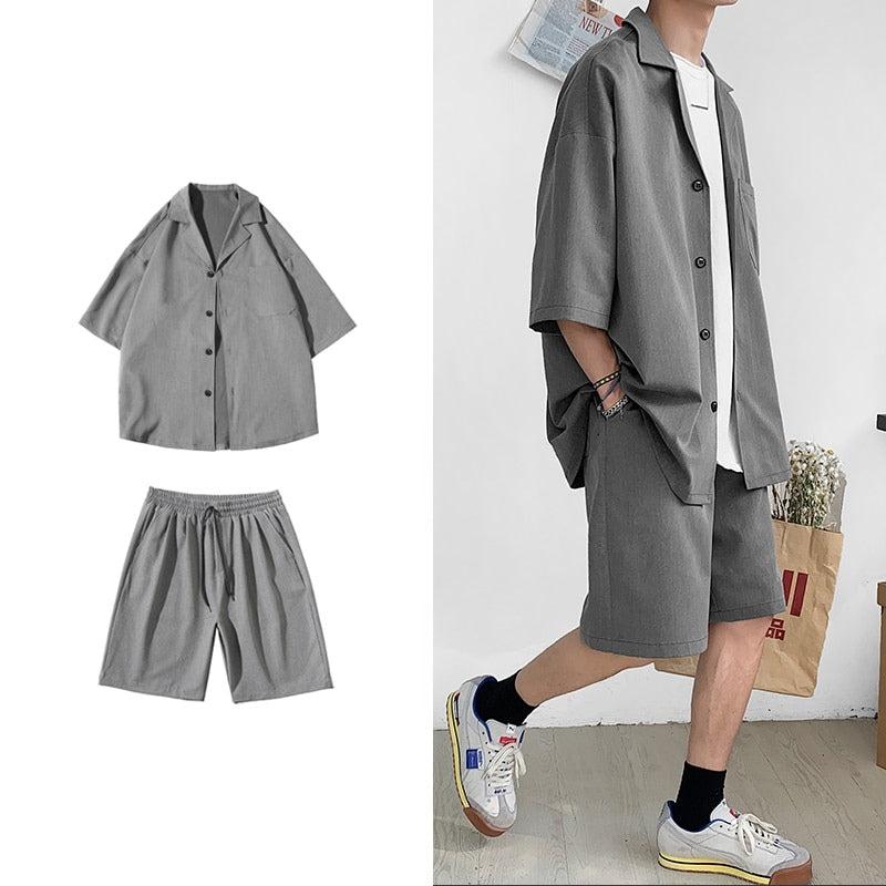 Style Core Aesthetics, New Style Trends - Soft Boy Shirt and Shorts Two Piece Set Style Core Aesthetics, New Style Trends - Soft Boy Shirt and Shorts Two Piece Set